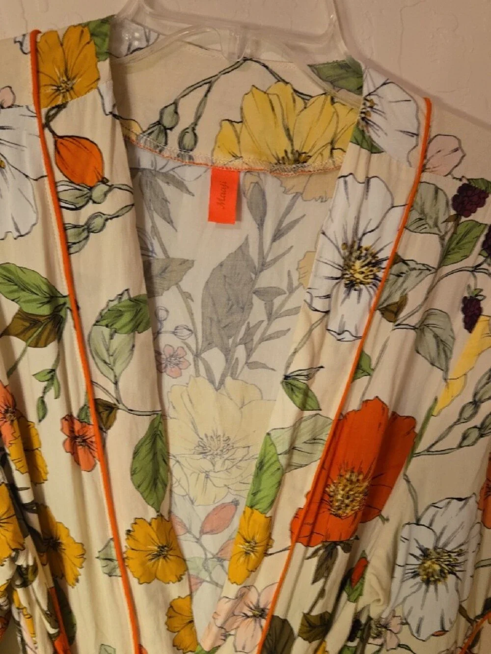 Maaji Ruffled Botanical Kimono Robe,